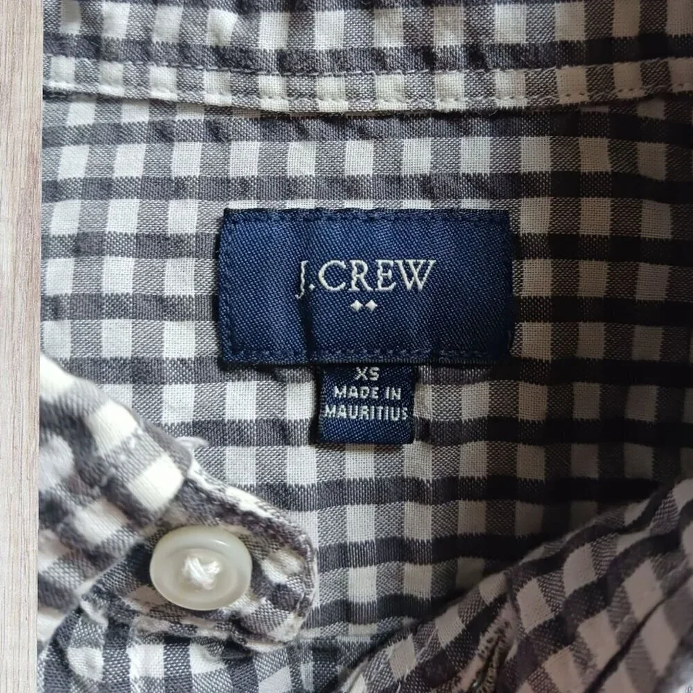 J.Crew Gingham Button-Up Long Sleeve Shirt Size XSmall